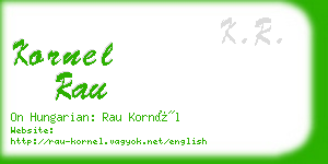 kornel rau business card